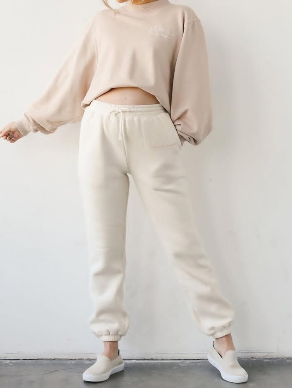 KristinMade Cream Sweatpants